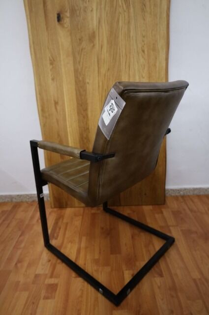 Esszimmerstuhl Stuhl +ECHT LEDER + Metall Gestell