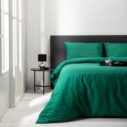 Flaschengrüne Hotel-Bettbezüge von Fresh & Co – 200 x 220 cm