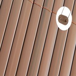 PVC-Sichtschutz braun Balkonsichtschutz Balkonblende Zaunblende Windschutz incl. Befestigungsset