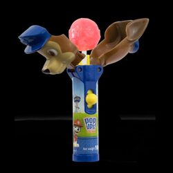 Paw Patrol - Pop-Up-Lolly's mit Erdbeer Geschmack im Display - 12 Stück