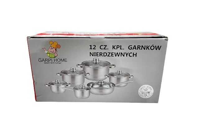 Kochtopfes 12-Teilig, Kochgeschir Set, Kochgeschirr, Kochset, Topfset, Pfannenset