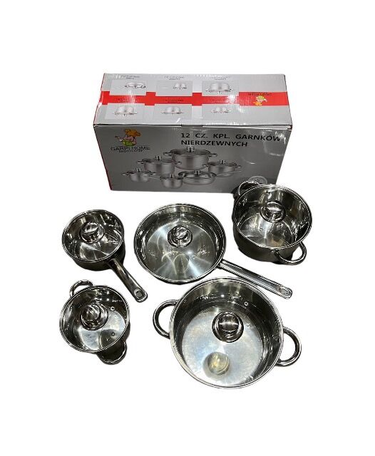 Kochtopfes 12-Teilig, Kochgeschir Set, Kochgeschirr, Kochset, Topfset, Pfannenset