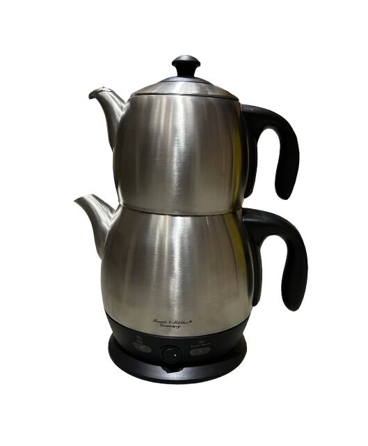 Teekocher, Caymatik GLAS oder Edelstahl Aufsatz, Türkische Teemaschine, Teegerät, Wasserkocher mit Teekocher