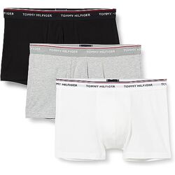 Tommy Hilfiger Herren Shorts (3er Pack) Größen: S, M, L, XL, Farben: Schwarz, Weiß, Grau Material: 95% Baumwolle 5%Elasthan Niedriger Bund A