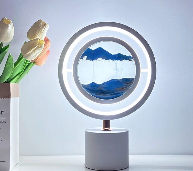 LED Tischlampe 3D Bewegliche Sandmalerei Sandbild