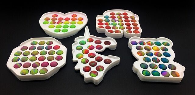 Antistress Magic Pop it Spielzeug Marmor/Weiß