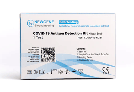Newgene COVID-19 Antigen Selbsttest Kit - Nasal Swab - 1er Laientest nasal DE / NL / FR 
