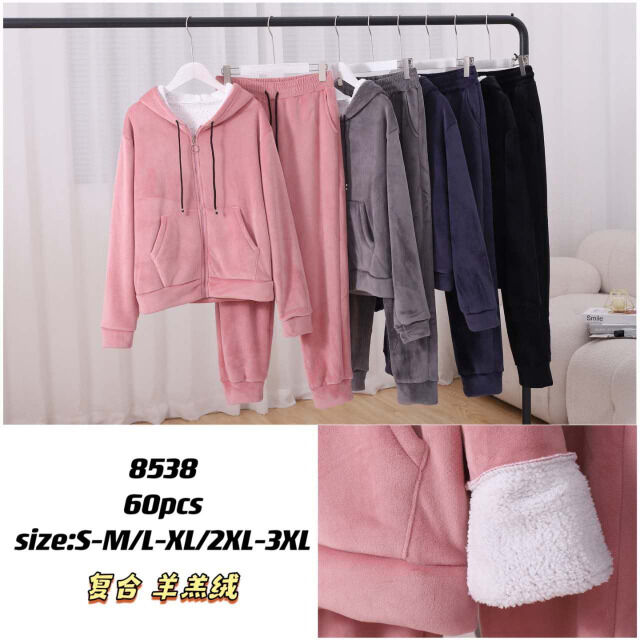 Damen Jogging Freizeit Anzüge mit Kapuze Gr. S-3XL