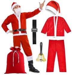 6 in 1 Nikolauskostüm - Weihnachtsmannkostüm - Santa Costume - für Weihnachten - Kostüm für Nikolaus - Weihnachtsmann - Santa Claus