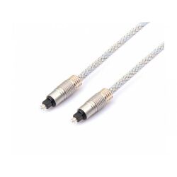 Reekin Toslink optisches Audio-Kabel - 3,0m SLIM (Silber/Gold)