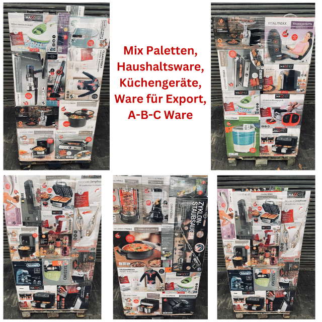 Mixpaletten, Haushaltsware, XXL, A+B Ware Export, Container-LKW für Export, Nummer 1 in NRW !!!