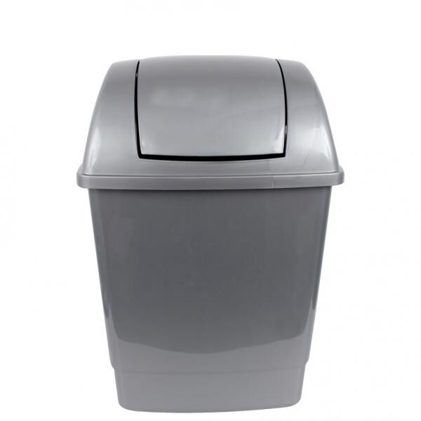 Abfalleimer mit Schwingdeckel, 12 L, 40x26x23cm,