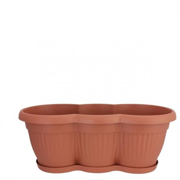Blumenkasten KRETA, 17x40x19cm, Terracotta
