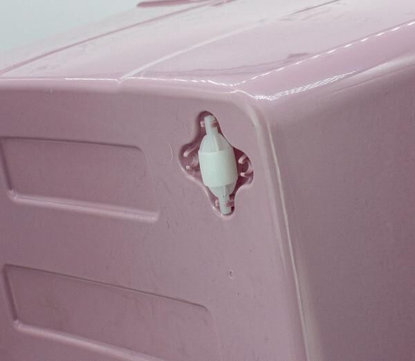 Box HAMBURG mit Deckel+Rollen, 80 L, pastellrosa