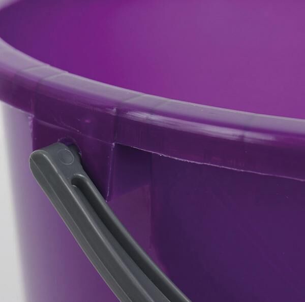 Eimer mit Kunststoffb&uuml;gel und Deckel, 10 Liter,