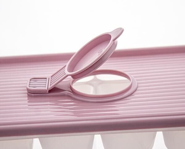 Eisw&uuml;rfelbeh&auml;lter m. Deckel, 18er, 3,8x25,5x11,3cm