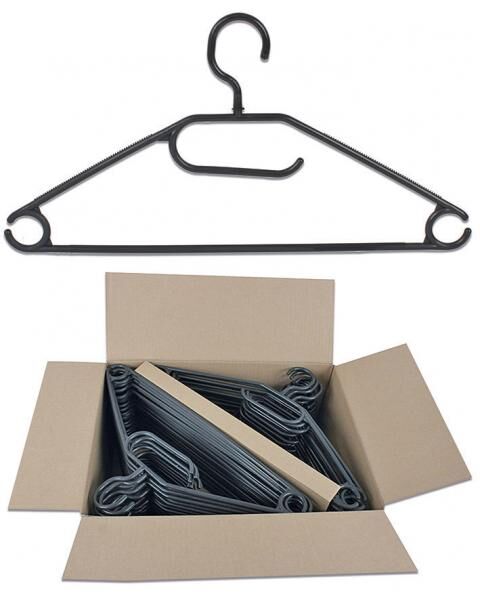 Kleiderb&uuml;gel E-Business, 50 St&uuml;ck, Schwarz