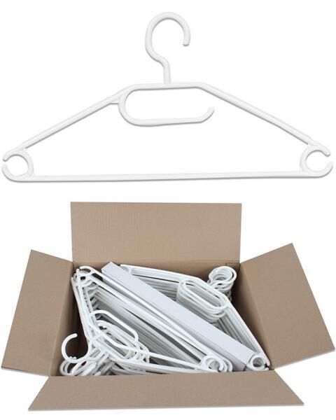 Kleiderb&uuml;gel E-Business, 50 St&uuml;ck, Weiss