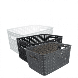 Korb, Flechtoptik, 15 x 33 x 24 cm, 10 Liter,