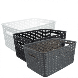 Korb, Flechtoptik, 19 x 39 x 29 cm, 18 Liter,