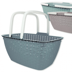 Korb, Flechtoptik, 22 x 44 x 32 cm, ca. 17 Liter,