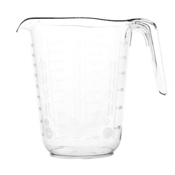 Messbecher, 1 Liter, d= 13 cm, Höhe= 16,5 cm, PS