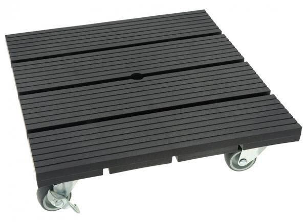 Plant roller, WPC, angular, 30 x 30 cm, anthracite