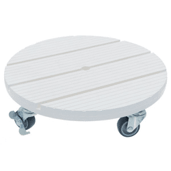 Pflanzenroller, WPC, rund, d= 30 cm, Weiss mel.,