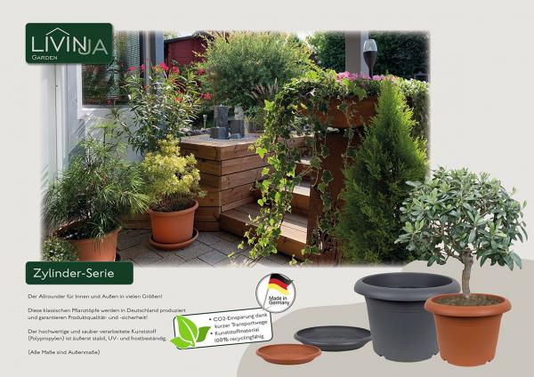 Planter cylinder, d= 15 cm, terracotta