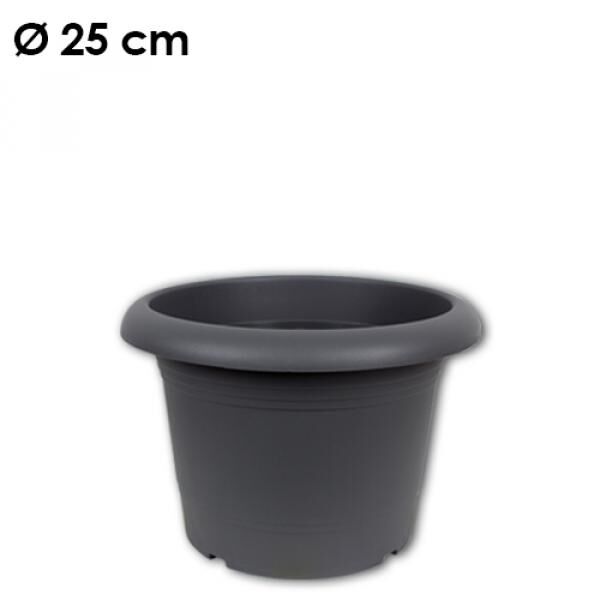 Pflanzk&uuml;bel Zylinder, d= 25 cm, Anthrazit