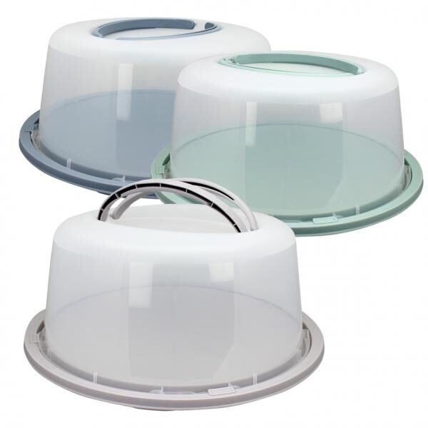 Tortenbeh&auml;lter mit Griffen, d= 34 cm, H= 15 cm,