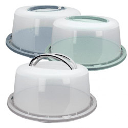 Tortenbehälter mit Griffen, d= 34 cm, H= 15 cm,