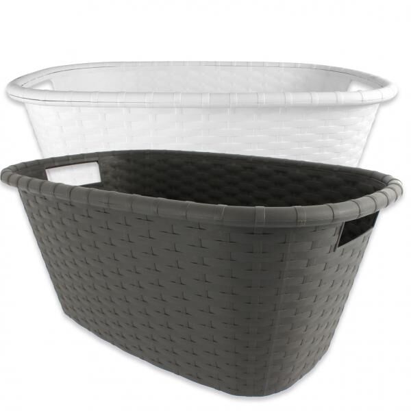 W&auml;schekorb Flechtoptik, ca. 35 L, 25 x 60 x 40 cm,