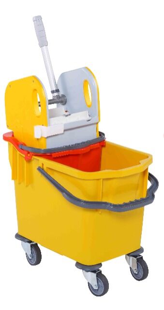 Reinigungstrolley mit Mopppresse 