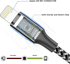 GIANAC Ladekabel für iPhone Lightning Kabel 5 Stück 0.25M 0.5M 1M 2M 3M