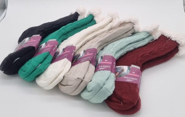 Top Kracher Sonderposten Restposten Mode Textil Hüttensocken Kuschelsocken Winter Socken 