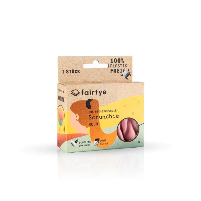 fairtye scrunchie hair tie pink