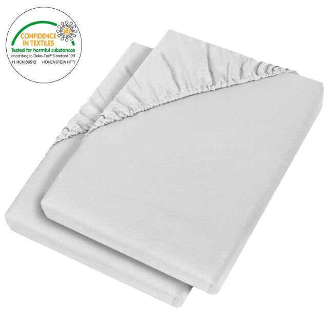 Jersey Spannbettlaken 90 x 200 cm für Matratzen bis ca. 25 cm Höhe