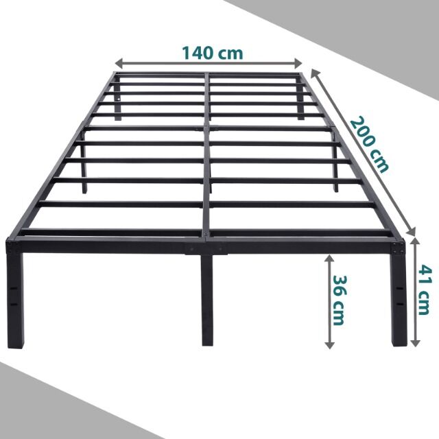 Metallbett Bett Bettgestell 140 x 200 x 40,5 cm