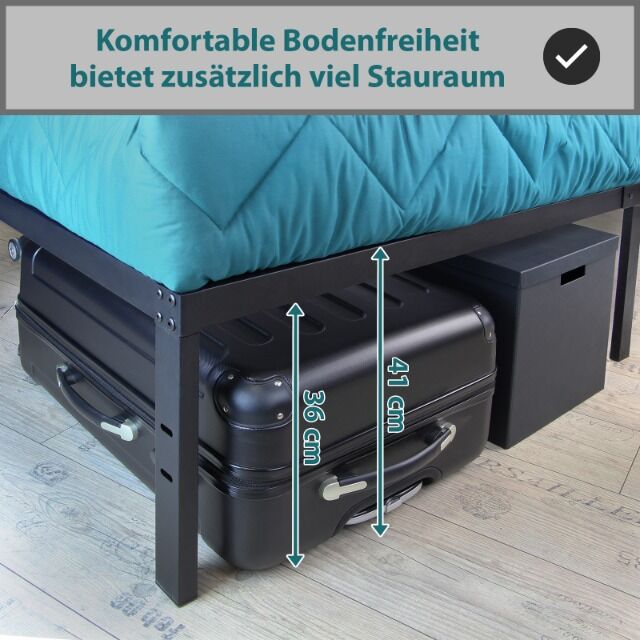 Metallbett Bett Bettgestell 90 x 200 x 41 cm