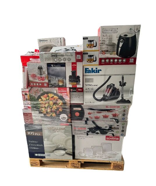 MIXPALETTE 1A-WARE HAUSHALTSWAREN, TOP WARE in OVP (81-TEILE)