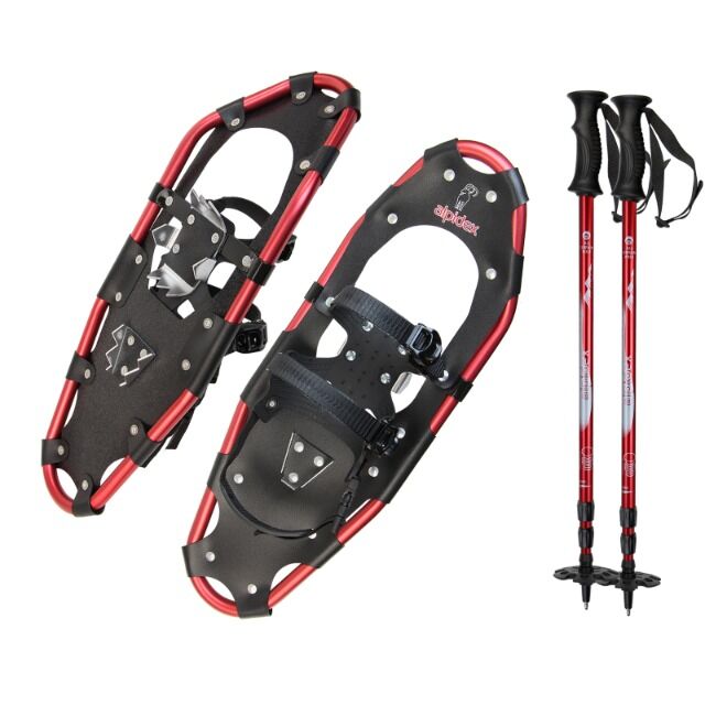 Schneeschuhe Aluminium Rahmen 25 INCH * wahlweise mit Stöcken * inkl. Tragetasche * große Mengen * sofort lieferbar 