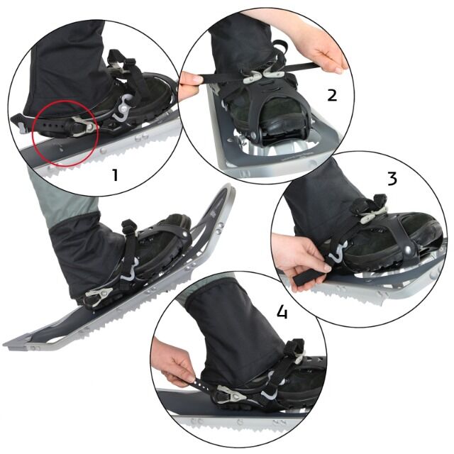 Schneeschuhe Aluminium Rahmen Grey * wahlweise mit Stöcken * inkl. Tragetasche * große Mengen * sofort lieferbar 