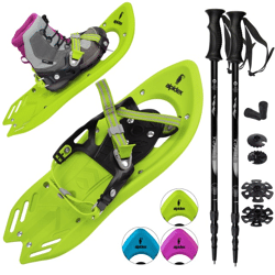 Snowshoes for children * shoe size 26-38 * up to 55 kg * optionally with poles 