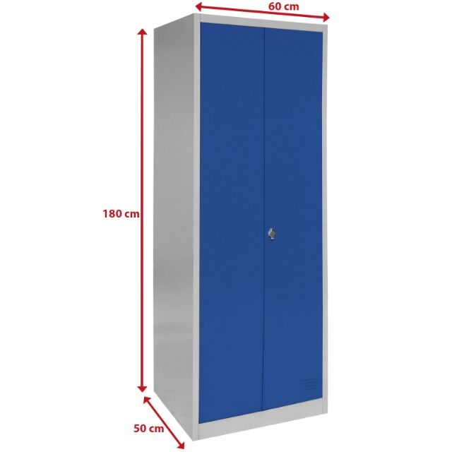 Spind aus Metall, Doppelspind, mit Flügeltüren, Kleiderstange und Regalböden, perfekt für Unterkunft von Flüchtlingen