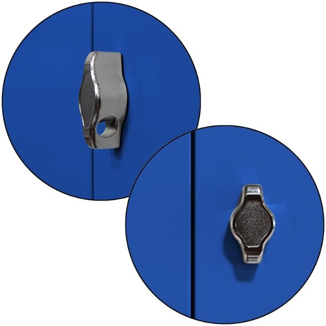 Spind aus Metall, Doppelspind, mit Flügeltüren, Kleiderstange und Regalböden, perfekt für Unterkunft von Flüchtlingen
