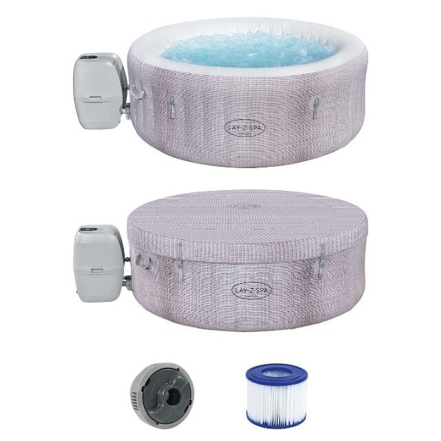 Luxus Outdoor Whirlpool I Lay Z Spa Whirlpool Cancun AirJet™ Ø 180 x 66 cm I bis zu 4 Personen I Gartenpool I Garten Wellness
