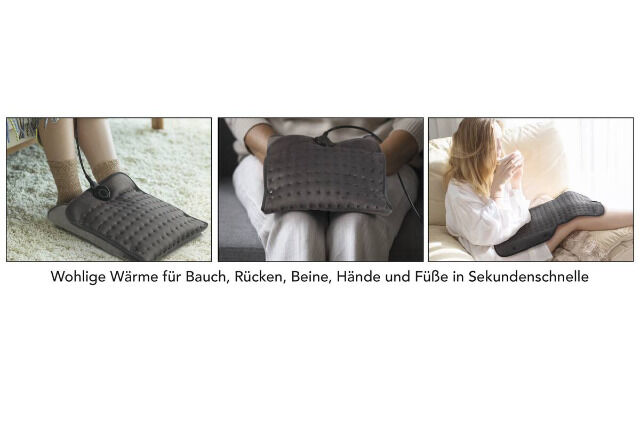 MAXXMEE Heizdecke Hand & Fußwärmer 2in1 100W grau
