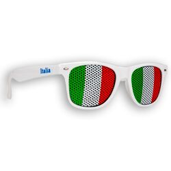 Länderbrille - WM Fanbrille Italien - Italia - Sonnenbrille – Weiß - Fan Artikel