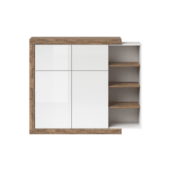 Hochkommode +push to open funktion+hochglanz weiß +grifflos